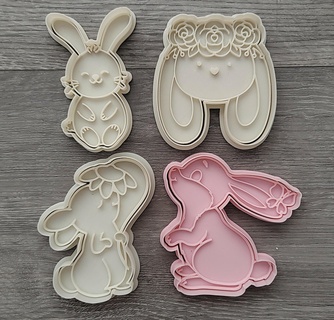 cutter cookie cookie cutter easter cookies bunnies kit easter  3d print model - Mito3D