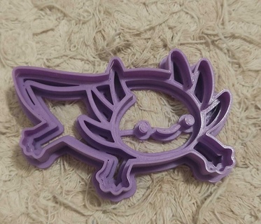 taglierina biscotto axolote animale taglio animali biscotti 3d print model - Mito3D