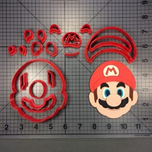cutter cookie super mario bross red home cutting alley cake fondant decoration bros 3d print model - Mito3D