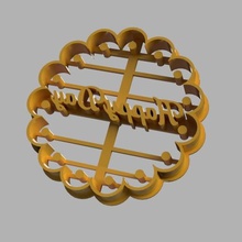 cutter cookie happy day art party 3d print model - Mito3D