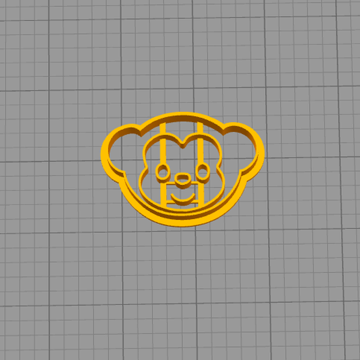 taglierina biscotto scimmia torta caramella 3D print model - Mito3D