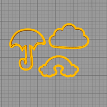 cutter cookie rain love cloud umbrella of 3d print model - Mito3D