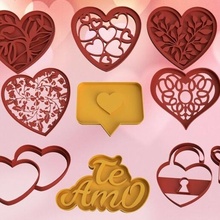cortador galletas san valentin día Galleta valentina amor corazón agudo afilado of amantes mordiendo galleta i 3d print model - Mito3D