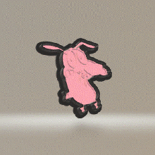 kesici cesaret korkakça köpek kurabiye animasyonlu karikatürler Ödlek 3d print model - Mito3D