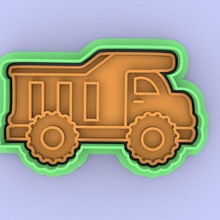 coupeur déverser camion biscuit carimbo timbre 3d print model - Mito3D