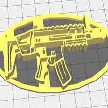 kesici fortnite tüfek kurabiye 3d print model - Mito3D