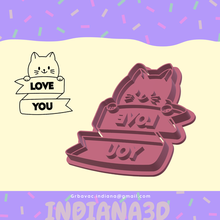 cutter kitty love art cookie cutters masses do-it-yourself3d porcelain ceramics clay fondant ballina marker seal cookies loveyou flag valentine cute 3d print model - Mito3D