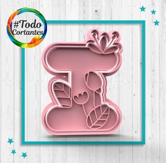 cutter letter flowers numbers letters leters cutting seal stamp cookie embosser floral 3d print model - Mito3D