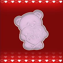 cutter marker bear heart love - valentine's day 3d print model - Mito3D