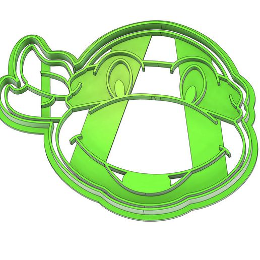 kesici ninja kaplumbağa 2 parçalar 9cm kurabiye 3D print model - Mito3D