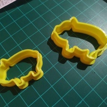 cortador cerdo Cerdo galletas molde fondant 3d print model - Mito3D
