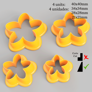 cutter polymer clay cherry blossom polymerica cutters cookies 3d print model - Mito3D