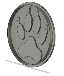 taglierina foca ceramica piatto lupo zampa taglio gamba animale orma design 3d print model - Mito3D