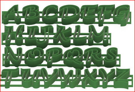 cortadores z alfabeto cortadores alfabeto cortadores corte alfabeto alfabeto corte 3d print model - Mito3D