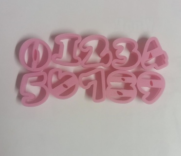 frese bottaio Fontana numeri 2 cm nero biscotti 3d print model - Mito3D