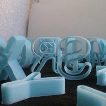 cutting alphabet various confectionery 3d print model - Mito3D