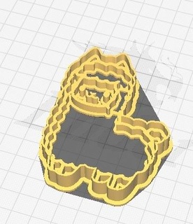 cutting cookie cutter animal flame animals cookies 3d print model - Mito3D