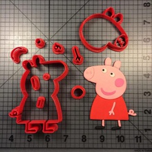 çerez kesici peppa pig parçalar kesme ev kurabiye sokakta kek fondan dekorasyon domuz 3d print model - Mito3D