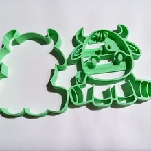kesme inek işaretleyici Çiftlik hayvanlar hayvan kesici kurabiye fırın porselen fondan 3d print model - Mito3D