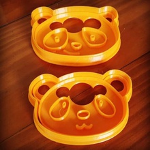 cutting detail bears mom bear mama son gadget cookie cutter y breast e 3d print model - Mito3D