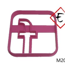 Coupe Facebook logo art tranchant biscuit coupeur 3d print model - Mito3D