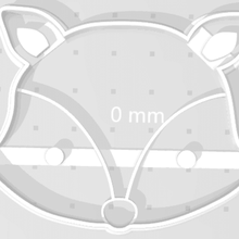 corte fox cookies sharp animales zoológico 3d print model - Mito3D