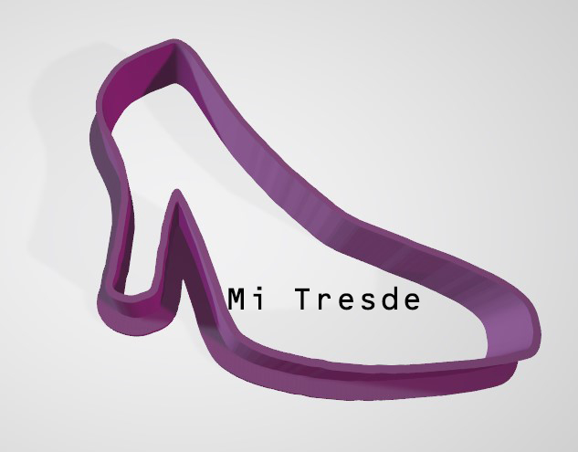 kesme topuk ayakkabı taco kurabiye kesici 3D print model - Mito3D