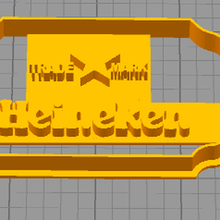 cutting heineken cookie cutter 3d print model - Mito3D