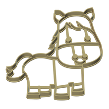 cutting horse farm set 3d print model - Mito3D