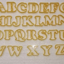 Schneiden Briefe Porzellan Lehm Fondant Schokolade Kuchen Kunsthandwerk 3d print model - Mito3D