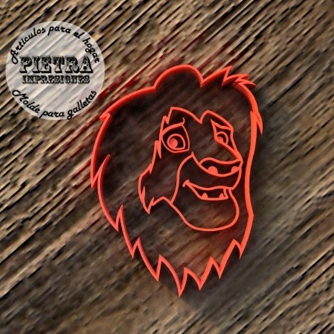 cortar el molde de galletas rey león mufasa casa las cookies los cortadores tibia simba lala helm pumba luifer 3D print model - Mito3D