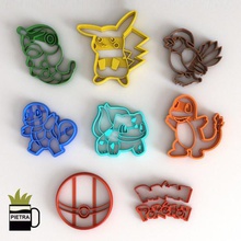 Ausschnitt Form der ersten generation fondant pokemon Kekse home cookie Fräser luifer pikachu jannie pidgeotto 3d print model - Mito3D