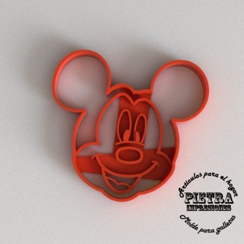 stampo taglia fondente biscotti mickey mouse disney casa frese i cookie 3D print model - Mito3D