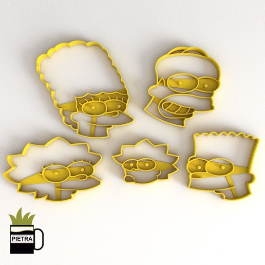 stampo taglia fondente simpson biscotti casa i cookie frese di taglio simpsons homer marge bart tiepida luifer fondant 3D print model - Mito3D