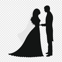 Coupe jeunes mariés outil marié mariage silhouette coupeur biscuit 3d print model - Mito3D
