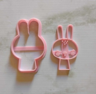 cutting rabbit nordic cookies deco baby shower 3d print model - Mito3D