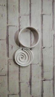cutting spiral 2 markers clay polymer porcelain marker cutter cookie stamp 3d print model - Mito3D