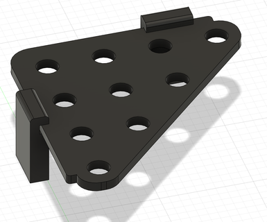 Coupe soutien angle 11 trous grille frag racks reciphal coraux prise courant 3d print model - Mito3D