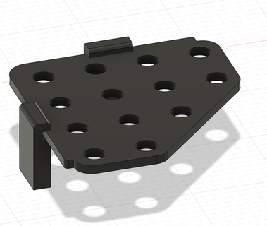 cutting support angle 13 holes rack frag racks recifal corals plug 3d print model - Mito3D