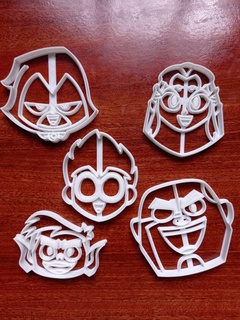 cutting young titans x5 cookie cutters teen 3d print model - Mito3D