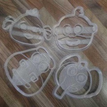 Hayvanat Bahçesi şarkılar kesme 4 sanat kurabiye crackers çerez kesici fil maymun ördek paw timsah çocukça 3d print model - Mito3D