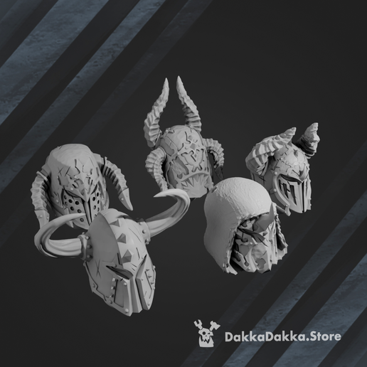 cw capacetes cavaleiros Sombrio conjunto x5 3D print model - Mito3D
