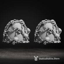 cw skulls chain shoulder pads 3d print model - Mito3D