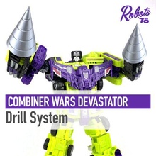 cw uw devastator drill game combiner constructicon constructicons drills bit transformers upgrade kit unite warriors wars devastation 3d print model - Mito3D