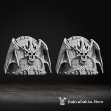 cw alado demônio ombro almofadas 3d print model - Mito3D