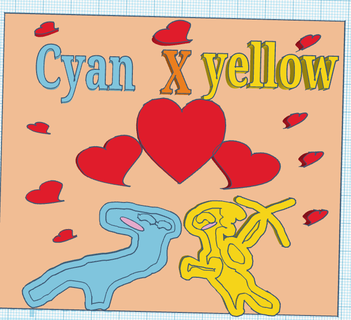 cyan x yellow  3d print model - Mito3D
