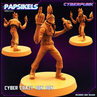 cibernético louco Ron cyberpunk 3d print model - Mito3D