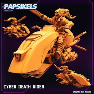 cyber death rider bike ghost skeleton skull rider  3d print model - Mito3D