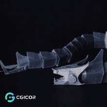 cibernético continuar LED articulado cyberpunk robot ligero yugioh 3d print model - Mito3D