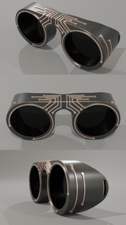 cyber lunettes 3d print model - Mito3D